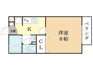 ウィルコート精華A棟の物件間取画像